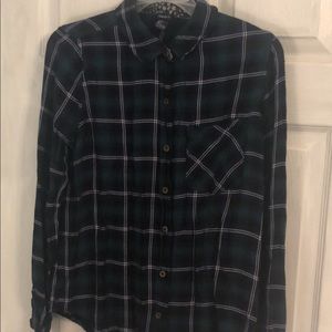 navy blue,dark green,white,& black  flannel